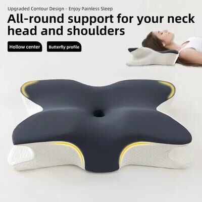 Uplifted Finds Butterfly Shape Memory Foam Pillow For Neck Protection And Cervical Support Butterfly Shape Memory Foam Pillow For Neck Protection And Cervical Support