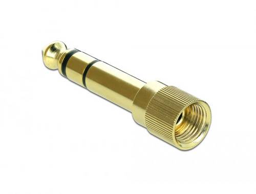 Delock 66390 66390 Klinke Audio Adapter [1x Klinkenstecker 6.35mm - 1x Klinkenbuchse 3.5 mm] Gold