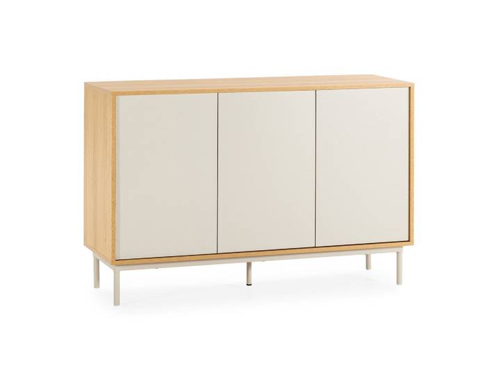 SIDEBOARD Cuzco 3 türen Eichenfarbe/grau