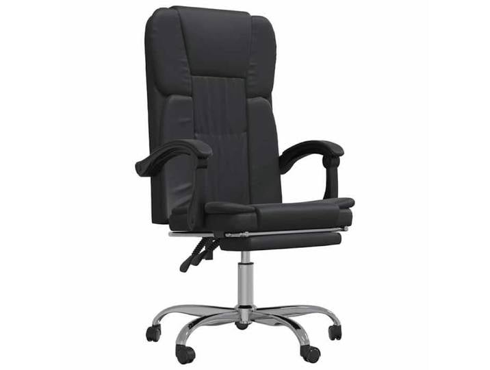 Chaise de bureau - Noir - Fauteuil inclinable de bureau noir similicuir_61