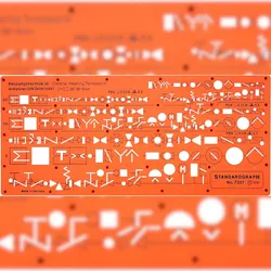 Standardgraph Schablone Heizungstechnik III Armaturen  3 üblichen Symbolgrößen