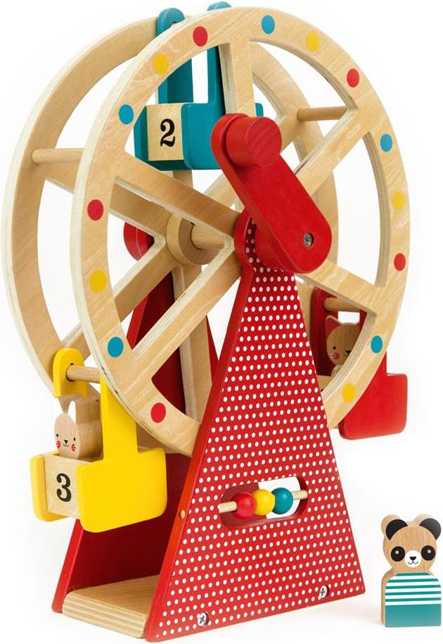 Petit Collage houten reuzenrad speelgoed met figuurtjes