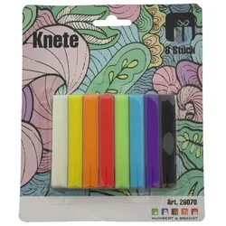 8 Rollen Knete Bastelknete Modelliermasse Spielknete farblich sortiert Kinder