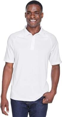 Harriton M211 Men's Advantage Tactical Performance Polo Shirt in White size XS   Polyester