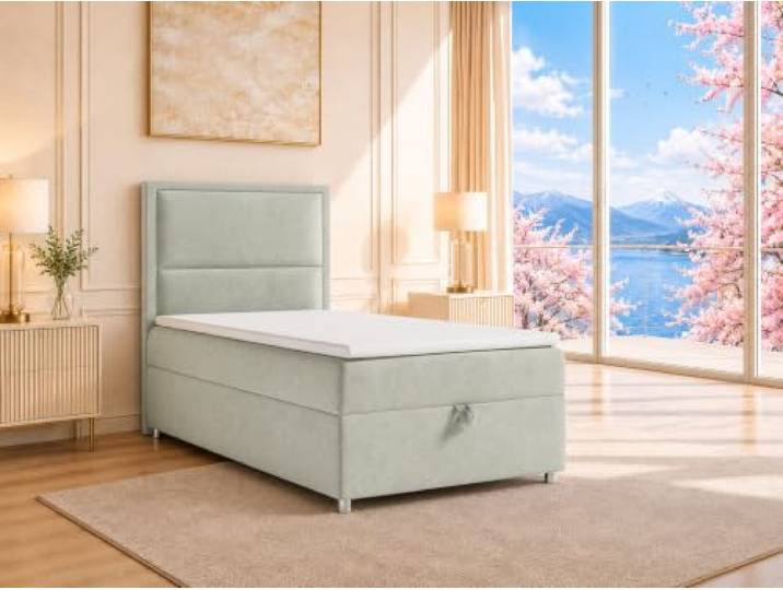 Best For Home Boxspringbett Trinity k-11 mit 7-Zonen Bonell-Federkernmatratze Boxspringbett 100x200 Boxsprintbett mit Matratze Und Stauraum Polsterbett 100x200 - Lieferung bis Bordsteinkante