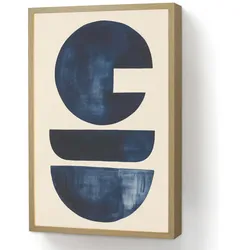 WANDLEUCHTE MIT AKKU Formen - Blau - Abstrakt Beleuchtung 40x60 cm Wandlampe