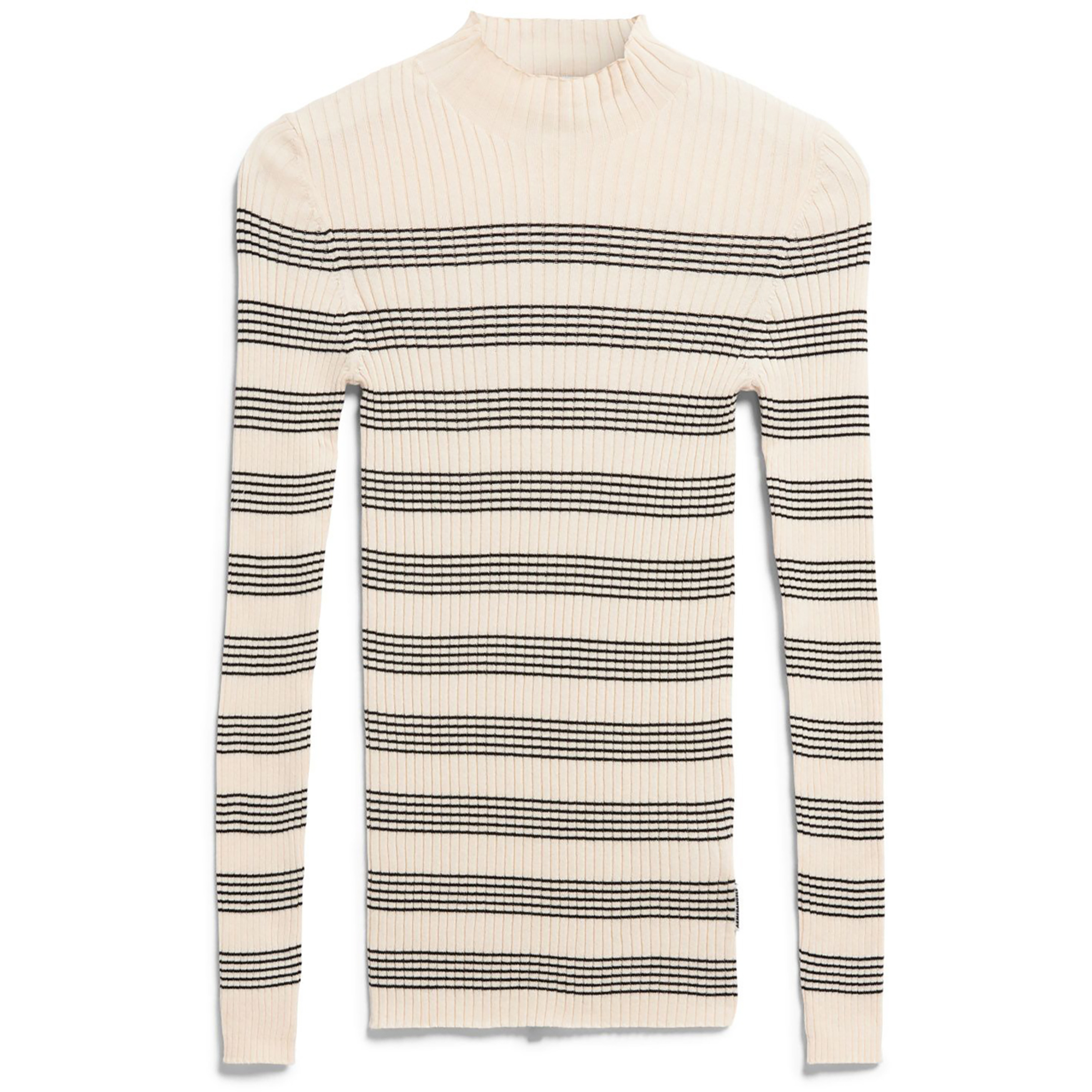 Armedangels Alaania Striped Knit Damen Longsleeves weiss Größe S Lifestyle Hautfreundlich