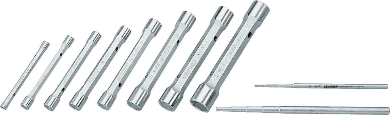 Gedore set dubbele ringsteeksleutels, 8-delig, 6-22 mm, type KD 626-8