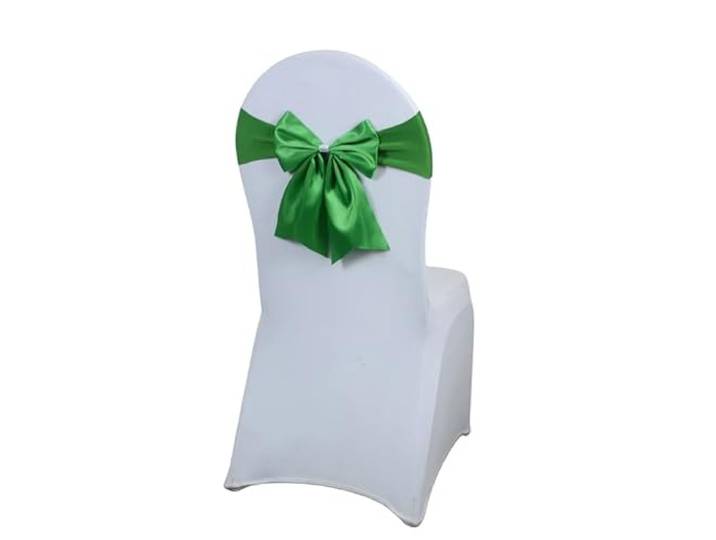 Stuhlschleifen für Hochzeiten 10/50/100PCS Satin Schärpen for Hochzeit Stühle Schleifen Krawatten Spandex passen alle Dekoration Hotel Geburtstag Party(17,50pcs)