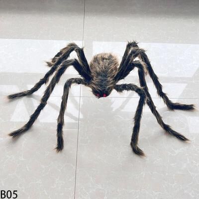 Uplift Treasures Halloween Giant Black Plush Spider Scary Hanging Decoration e