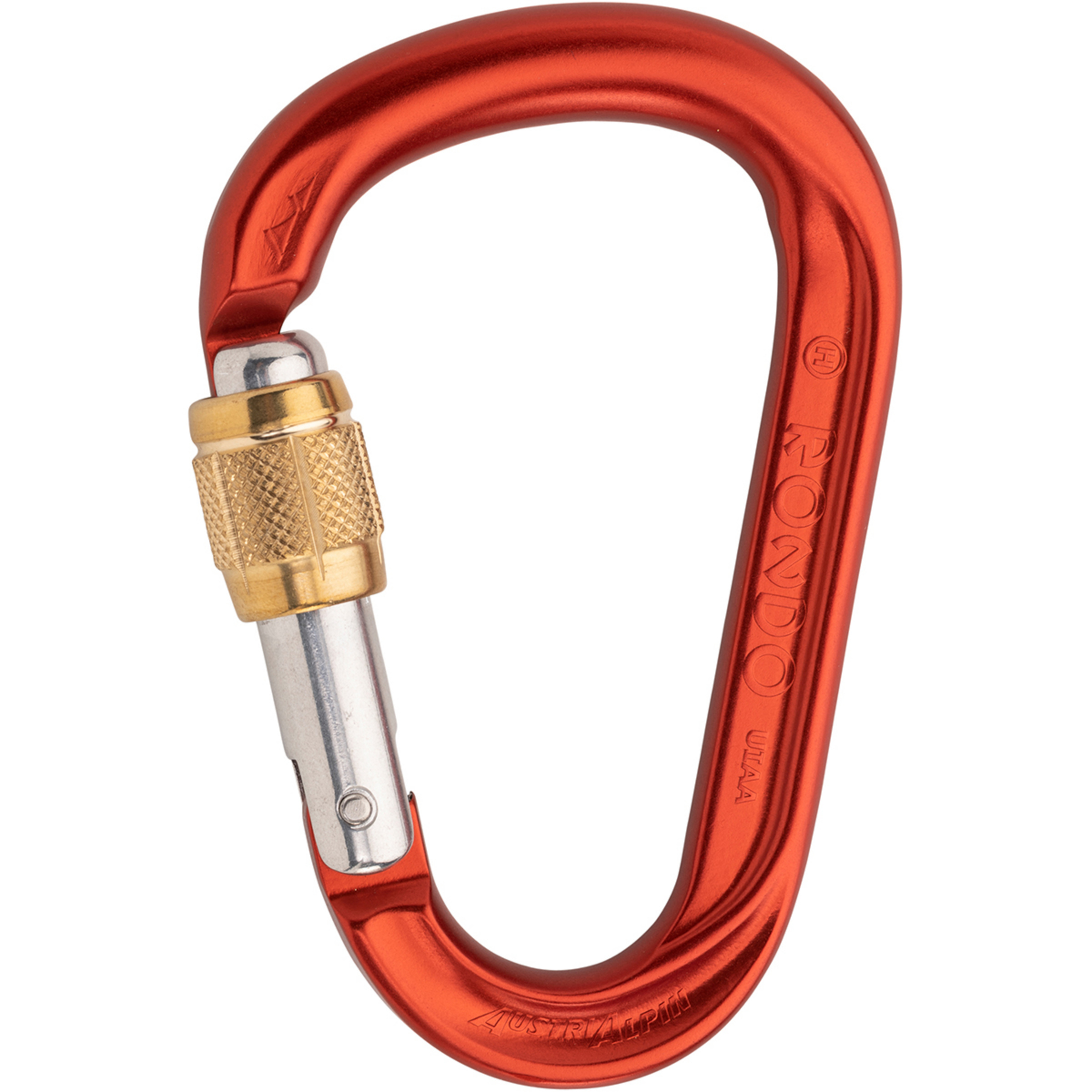 Austrialpin HMS Rondo Alu Schraub-Karabiner Karabiner rot Alpinklettern | Eisklettern