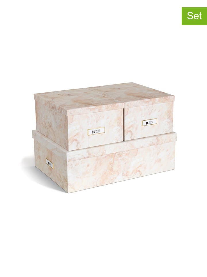 BIGsoBox 3er-Set: Aufbewahrungsboxen "Inge" in Beige - onesize