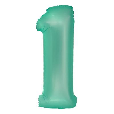 XL Folienballon mint matt Zahl 1