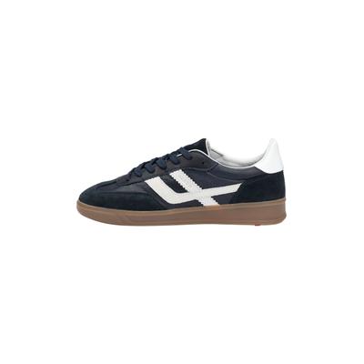 Sneaker LLOYD "ELIAN", Herren, Gr. 41, blau, Leder, gemustert, Schuhe Sneaker, mit Kontrastverarbeitung