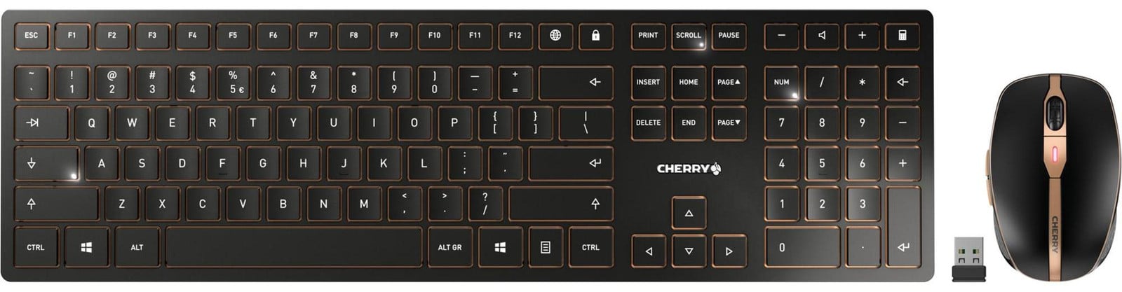 Cherry JD-9100EU-2 CHERRY TAS Desktop-Set DW 9100 SLIM Wireless met EU-Layout
