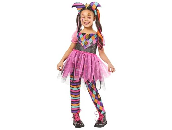 Rubie's 1001712XS000 Harlekijn Meisjeskostuum voor kinderen, meerkleurig