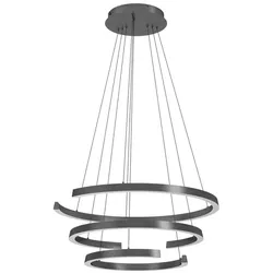 EGLO LED-Pendelleuchte Labonete Aluminium Grau Anthrazit