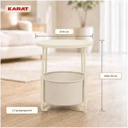 Karat, Couchtisch + Beistelltisch, Beistelltisch Luca (45 x 50 cm)