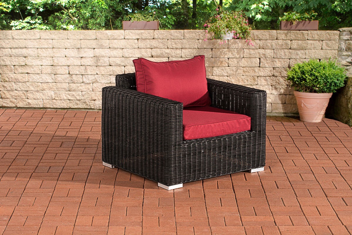 Famanu Loungesessel deluxe - Für den Außenbereich - Rot