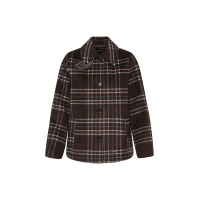 Outdoorjacke B.YOUNG "Damen Übergangsjacke BYBOLETAN", Damen, Gr. 38, braun (java check), Obermaterial: 90% Polyester PES. 10% Wolle mw., Jacken Outdoorjacke