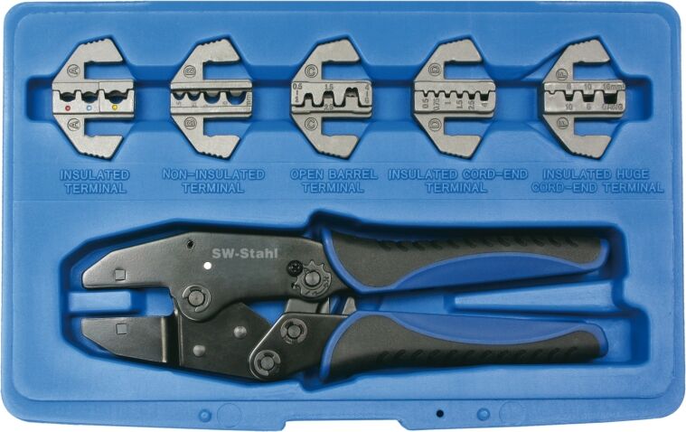 Swstahl Crimpzange Kabelschuhklemmzangensatz, 6-Tlg. 42585l