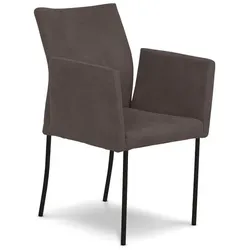 2er-Set Stuhl Lugano Mikrofaser Braun
