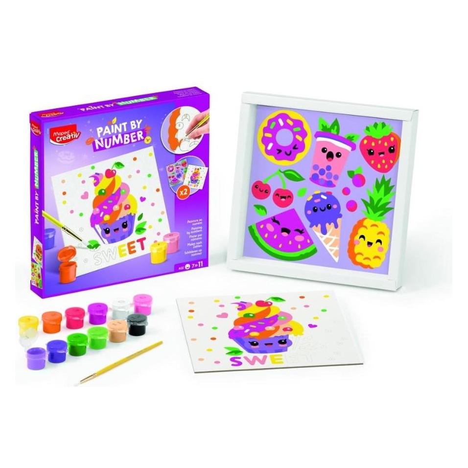 Maped Kreativ-Set Malen nach Zahlen KAWAI FOOD SWEET (907088)