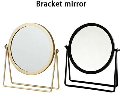Uplift Picks Rotating Stainless Steel Vanity Mirror Desktop Makeup Mirror With Stand bracket Mirror