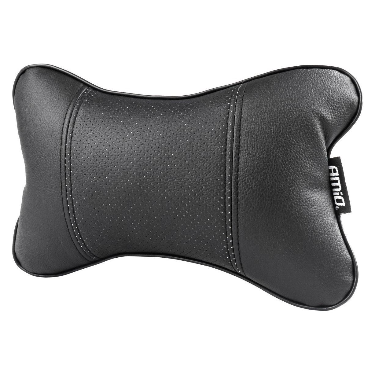 Amio Car Headrest Sleeping Pillow Soft Neck Support Adjustable PVC Leather (40125833)