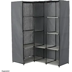 HTI-Living, Stoffschrank, Lena (129 x 87 x 169 cm)