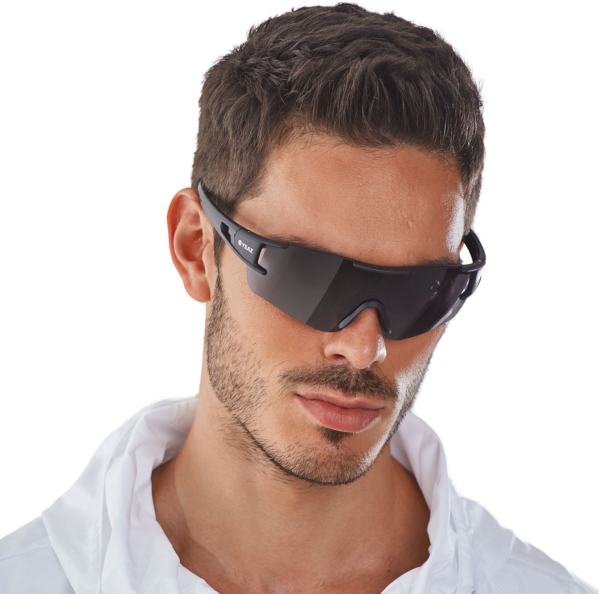 Sportbrille YEAZ "Sport-Sonnenbrille Black/Grey SUNBLOW", Kinder, grau, Sonnenbrillen Sportbrille