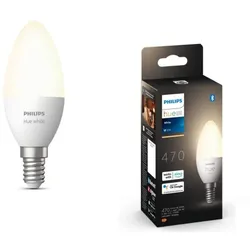 Philips Hue White Warmweiß E14 LED Leuchtmittel Bluetooth & ZigBee dimmbar 5,5W wie 40W