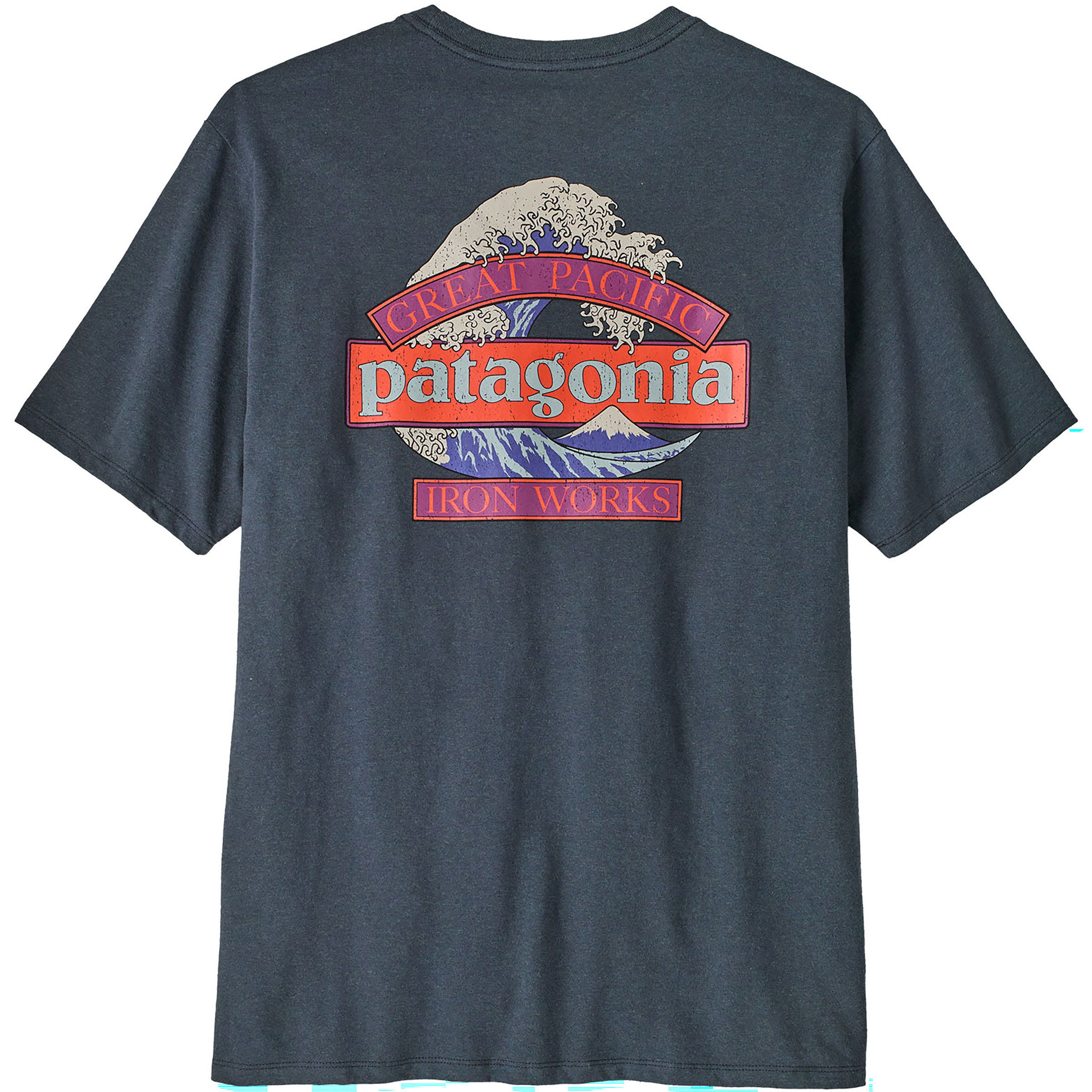 Patagonia Great Waves Responsibili Herren T-Shirts blau Größe S Trekking Schnell trocknend