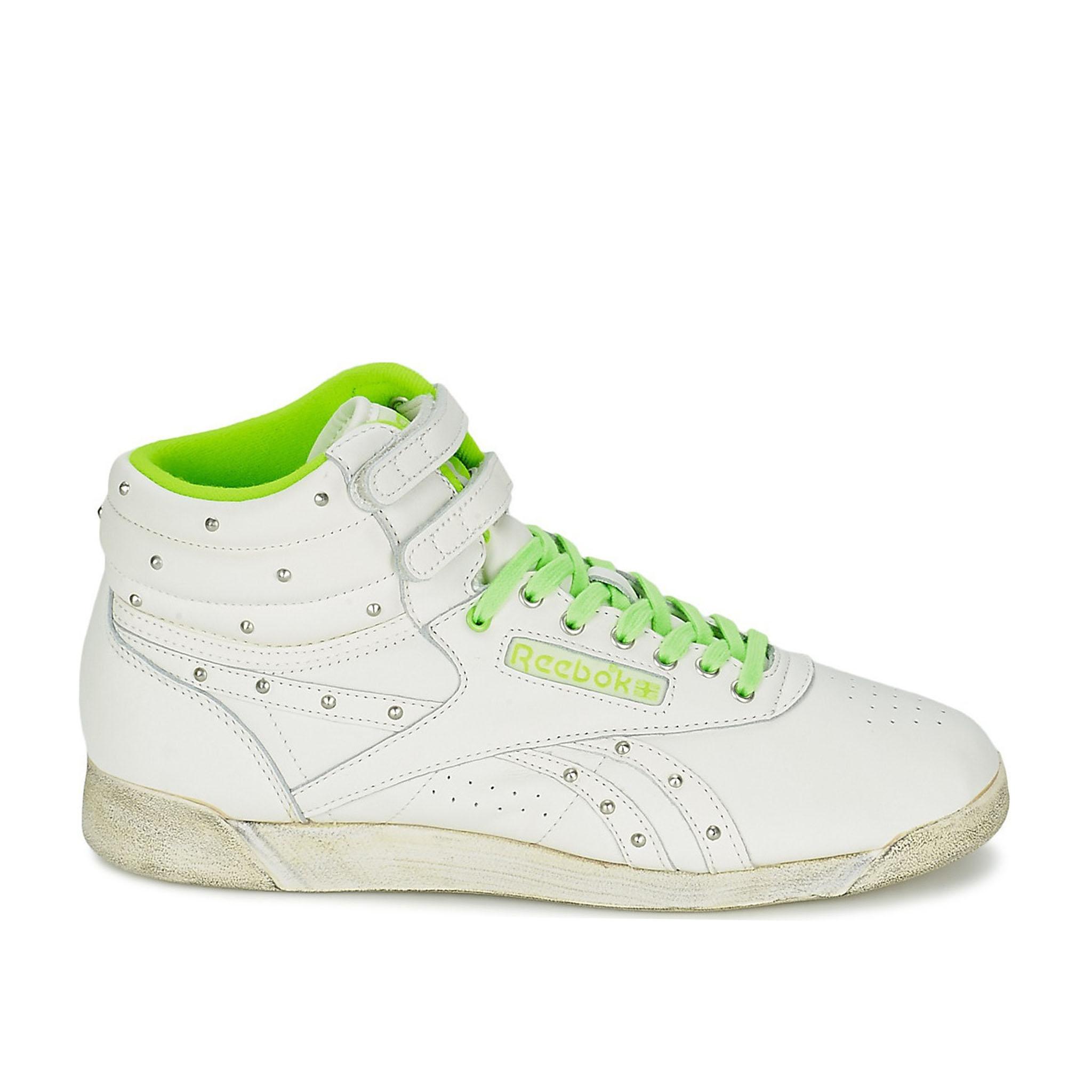 Reebok Freestyle Hi Vintage Witte Damestrainers