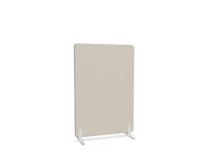 Trennwand Mdd Sonic 100x145 cm, Freistehende Füsse, Beige/Weiss, Neu