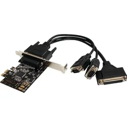 ST PEX2S1P553B - 3 Port RS232, DB25, parallel, seriell, PCIe Karte, Low Profile