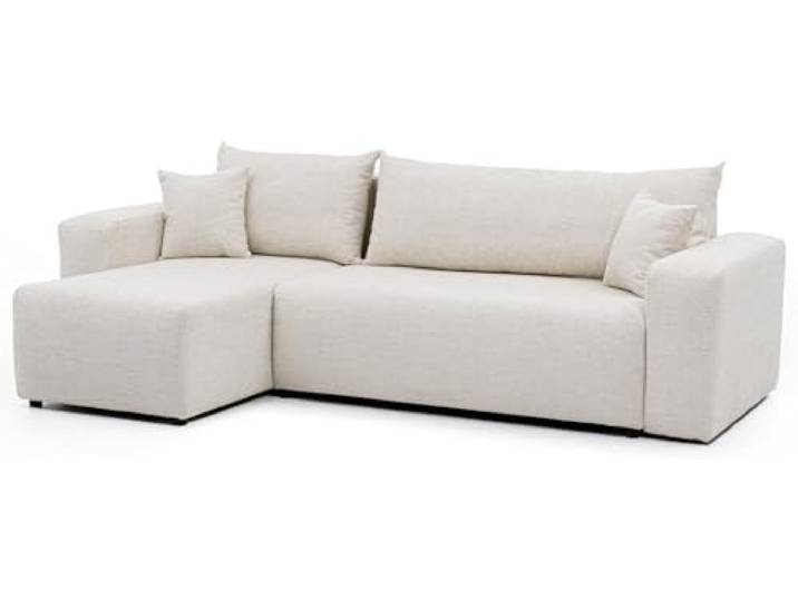 Ecksofa mit Schlaffunktion und Bettkasten 248 x 145 cm 248 x 145 cm, Hoher Sitzkomfort, Flexible Ottomane, Wohnen und Schlafen, Integrierter Bettkasten