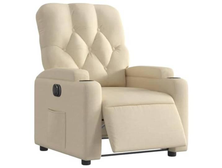 vidaXL Relaxsessel Elektrisch Creme Stoff