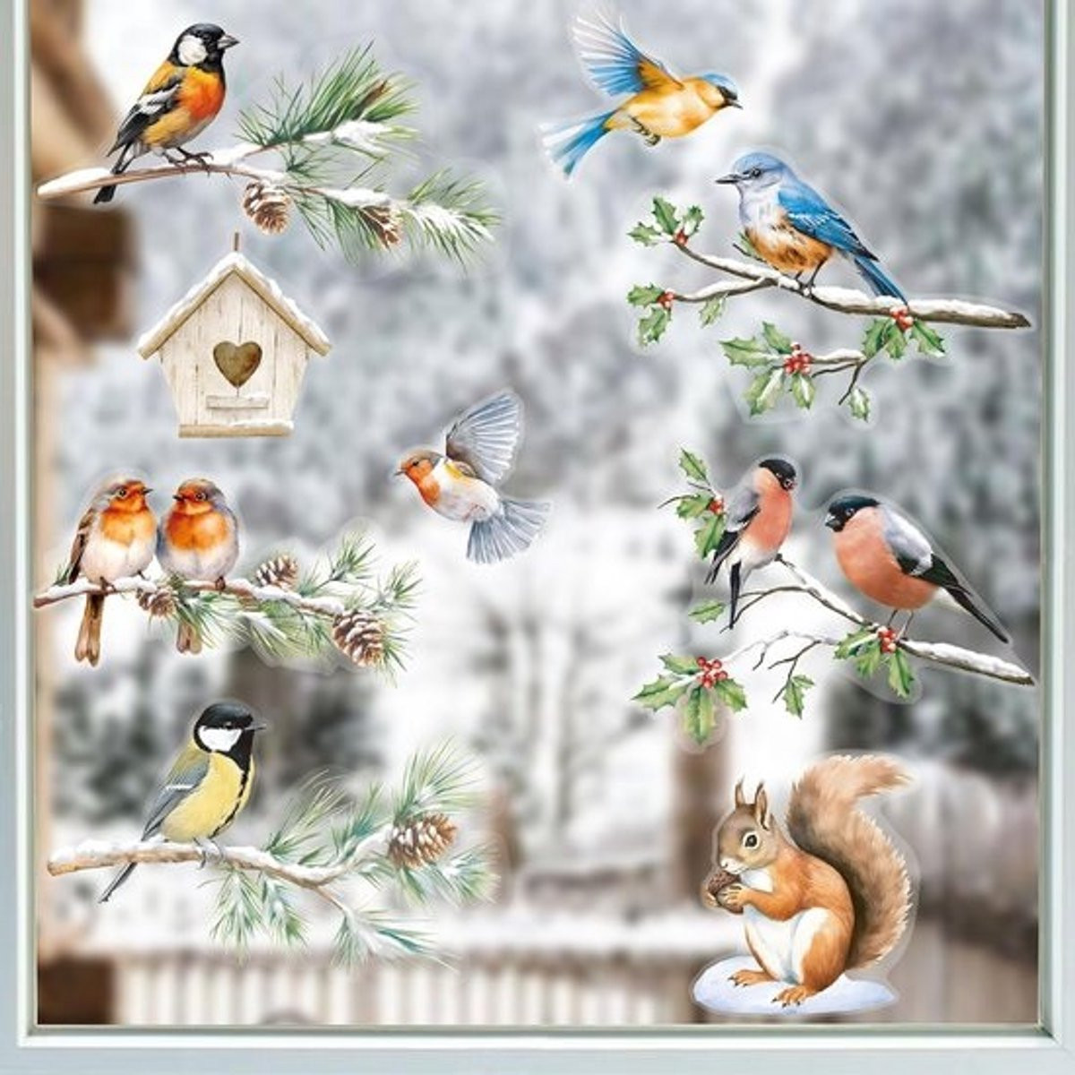 Dubbelzijdige Kerst Raamstickers voor Glas