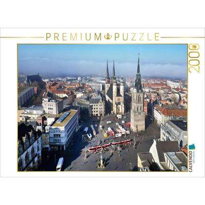 CALVENDO Puzzle Marktplatz in Halle / Saale | 2000 Teile Lege-Größe 90x67cm Foto-Puzzle für glückliche Stunden