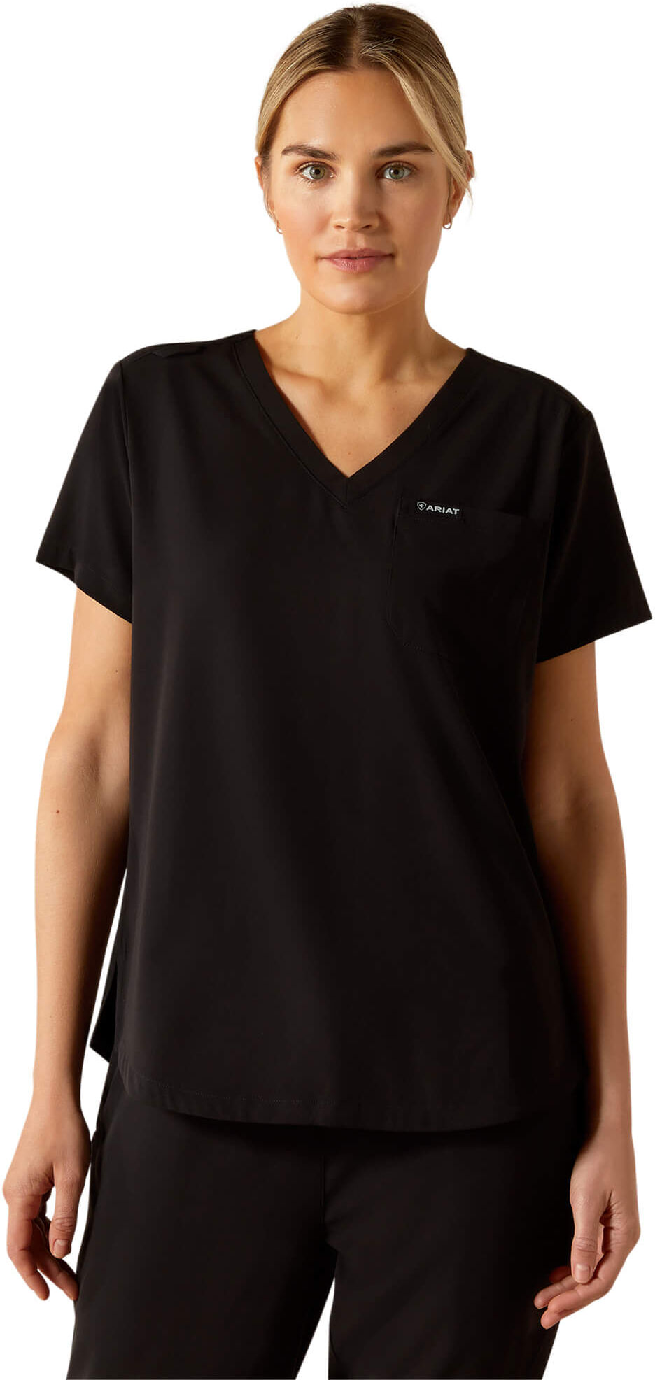 Women's Beth Basic Scrub Top in Black, Size: 2XS by Ariat