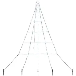 vidaXL LED Weihnachtsbaum mit Erdspießen Kaltweiß 182 cm Metall