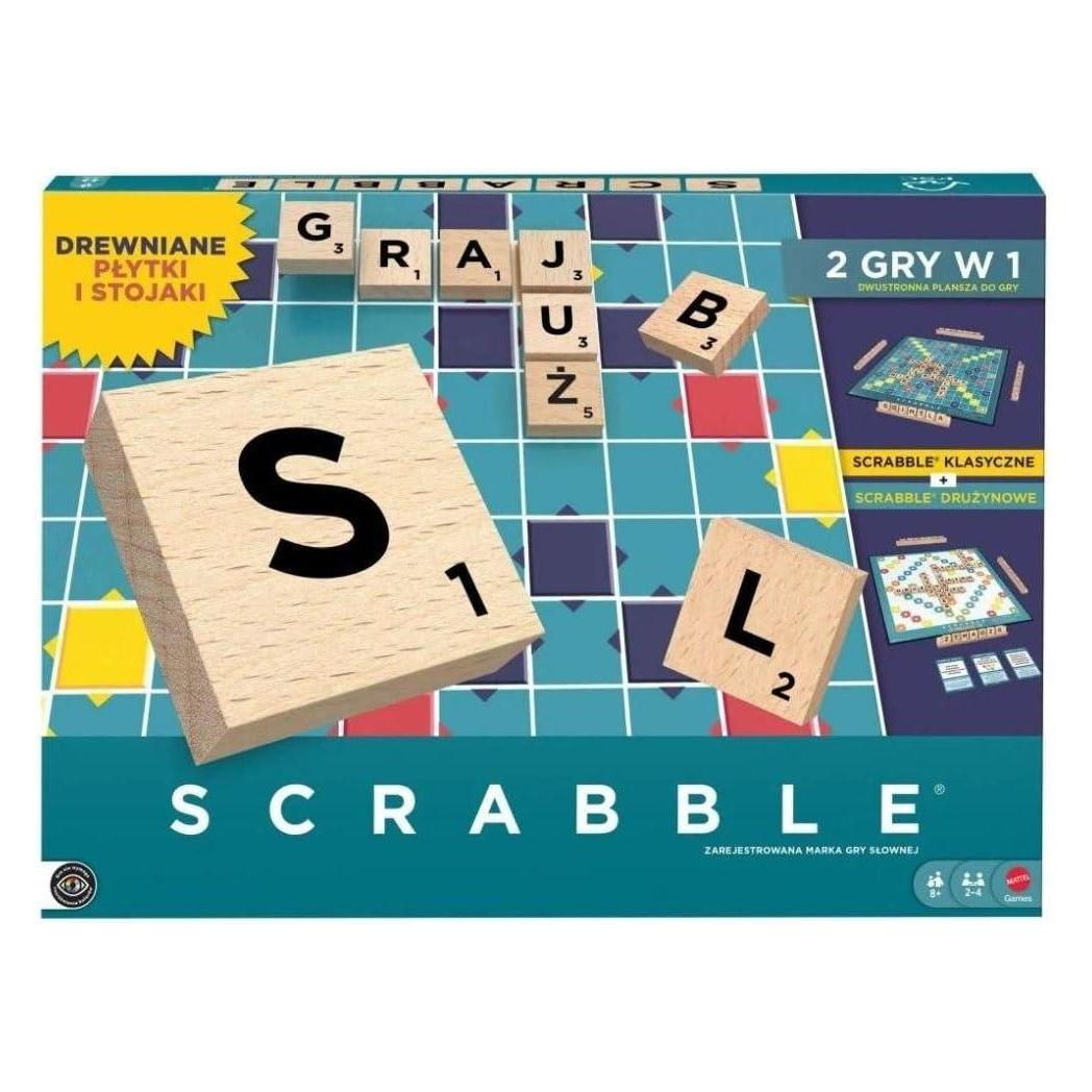Mattel Scrabble drewniane płytki (JGR65) (67449059)