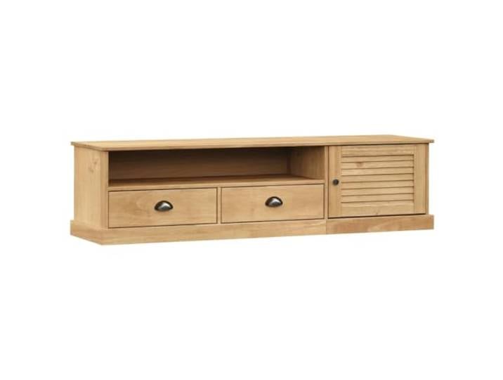 LMTYOENFG TV-Lowboard Massivholz Kiefer 156x40x40 cm VIGO TV-Schrank Rustikales Lowboard aus Kiefernholz mit 2 Schubladen, Fach und Tür für Wohnzimmer und Schlafzimmer.