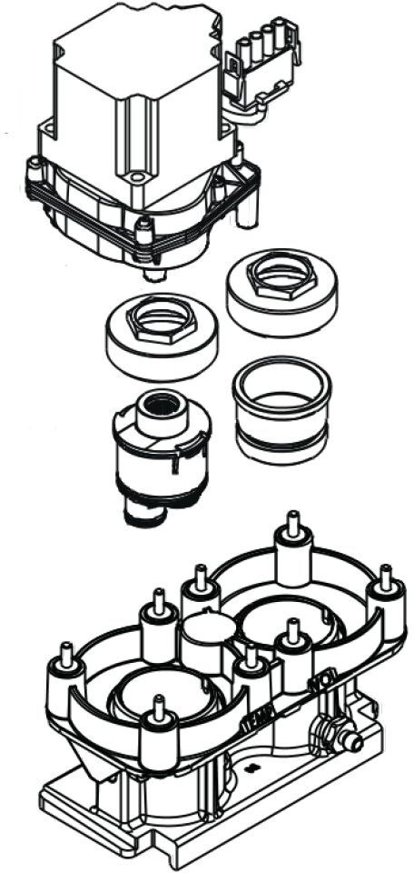 Hansgrohe function block, complete 93351000