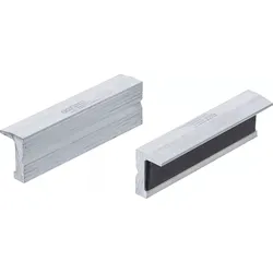 BGS 6797 Satz Schraubstock Schutzbacken aus Aluminium Breite 125mm mit Längsprofil 2 teilig