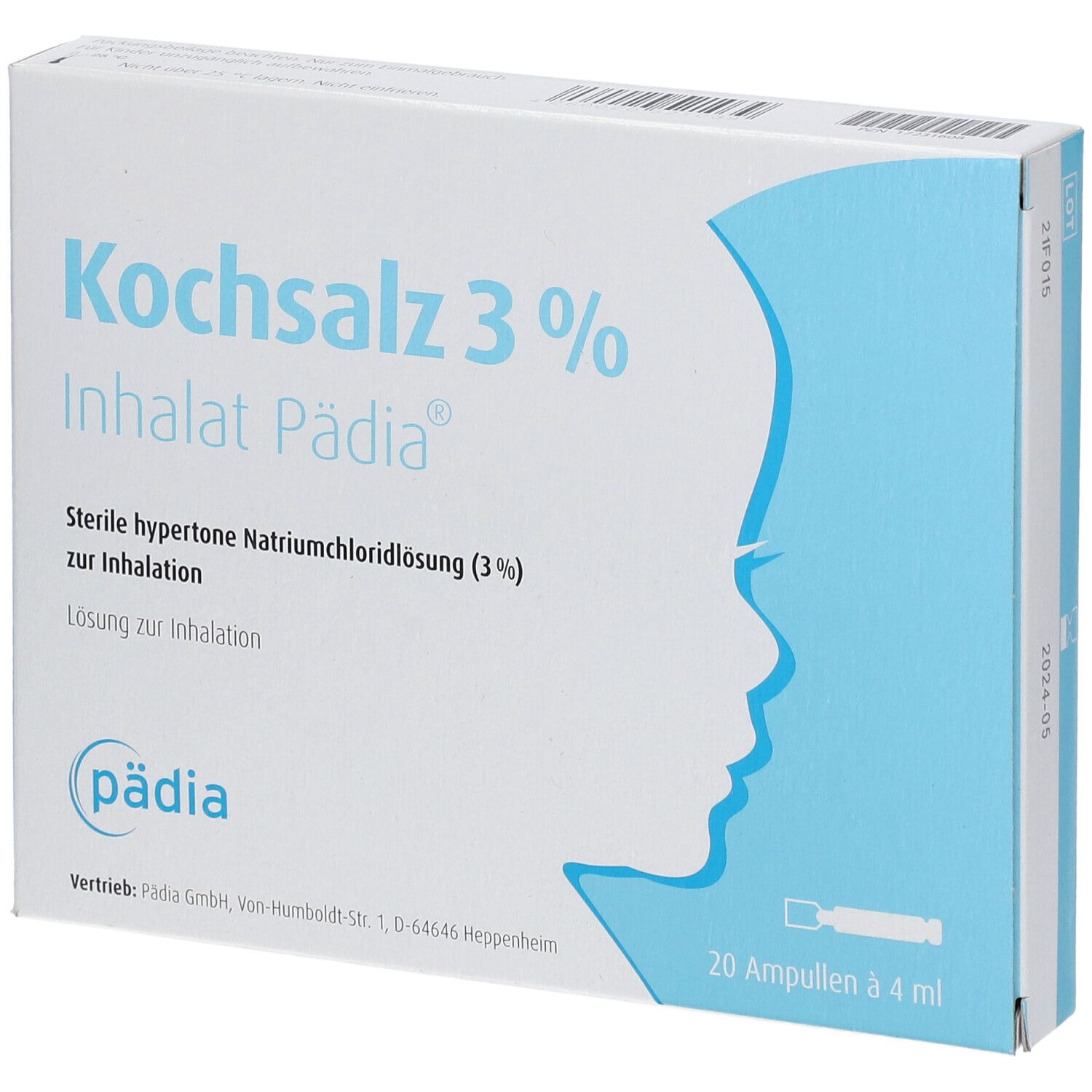 Kochsalz 3% Inhalat Pädia Ampullen 20x4 ml Inhalationsampullen