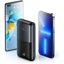 Baseus Bipow Series (20000 mAh, 22.50 W, 74 Wh), Powerbank, Schwarz