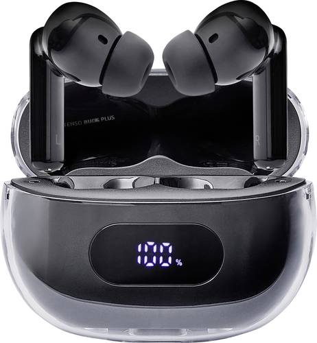 Intenso Buds Plus T310AE schwarz In Ear Headset Bluetooth Stereo Schwarz Noise Cancelling Ladecase, Batterieladeanzeige