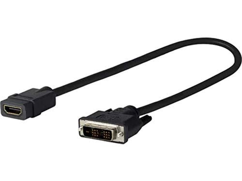 VivoLink prodviadaphdmi DVI naar HDMI adapter videokabel, zwart, 0,2 m